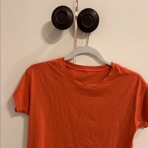 Lulu lemon burnt orange size 2 Crop T-shirt